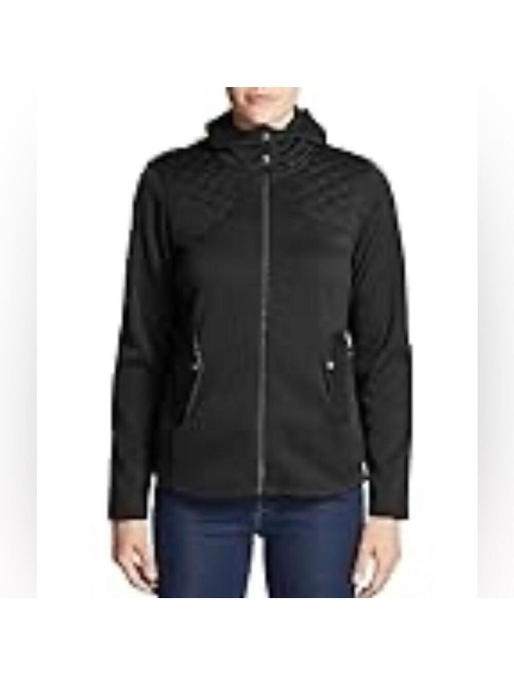 NWT Eddie Bauer Radiator Fleece Black Hooded Jacket
